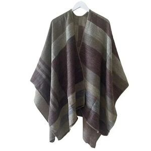 NWOT Kollie Moore Women's Color Block Shawl Long Sweater Coat Scarf One Size